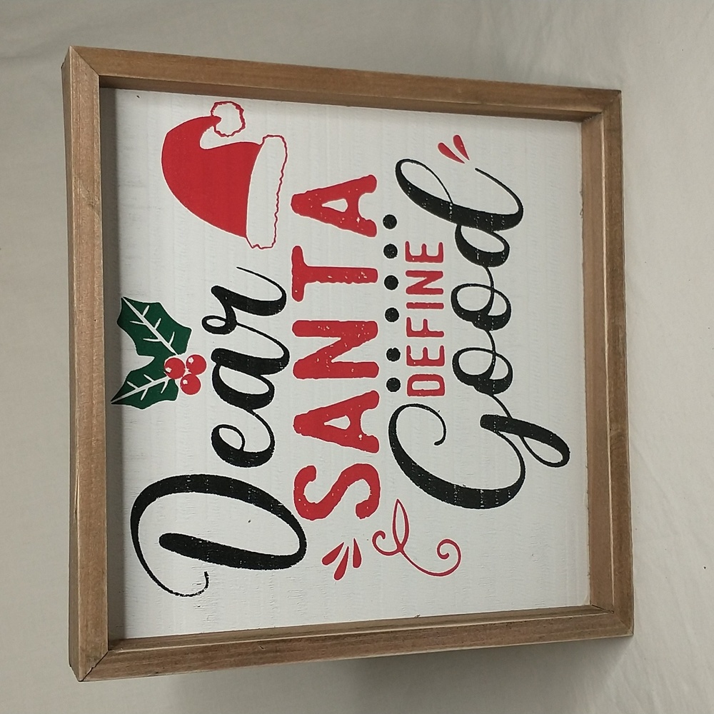 🎁 Dear Santa Holiday Block Sign